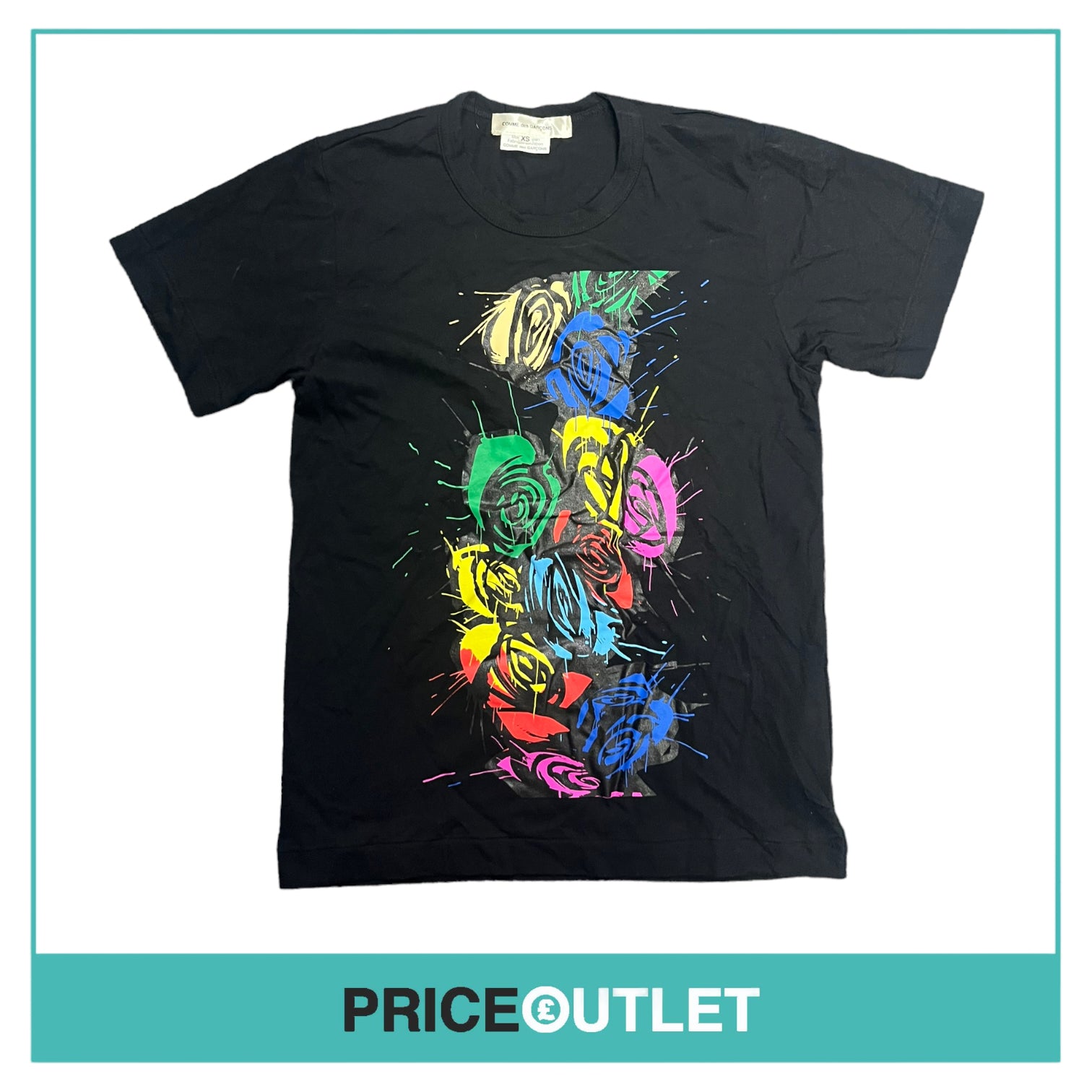 Comme des Garçons - Womens Rose Graphic T-Shirt - Size XS - BRAND NEW WITH TAGS