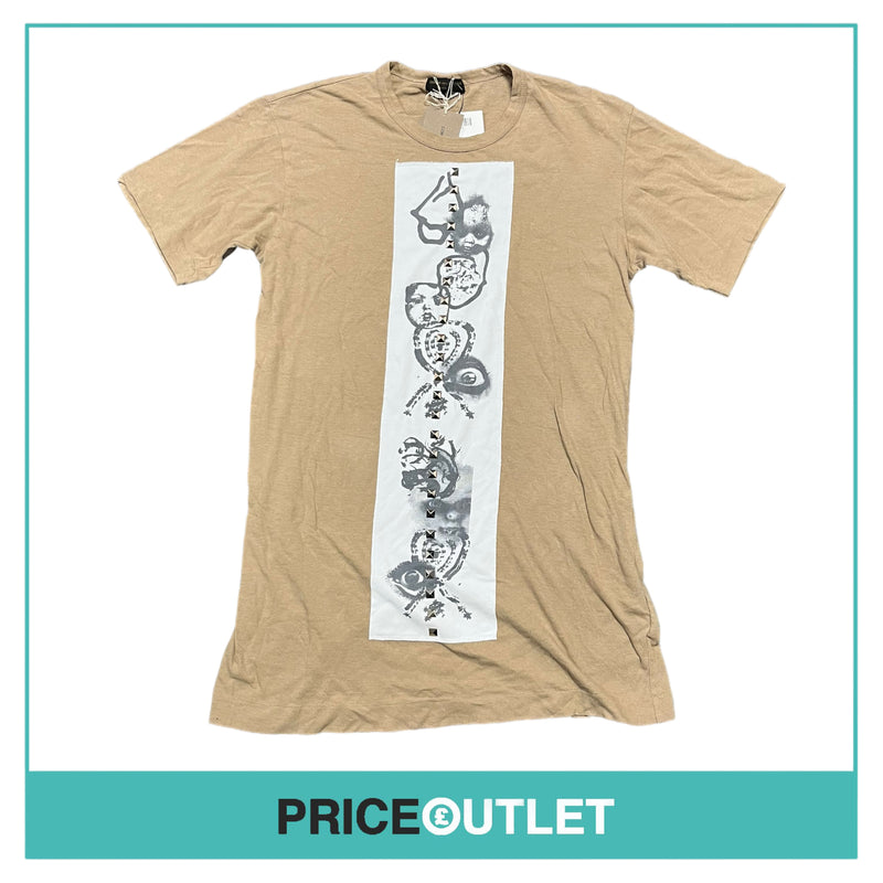 Comme des Garçons Homme Plus - Mens Graphic T-Shirt with Studs - Size S - BRAND NEW WITH TAGS