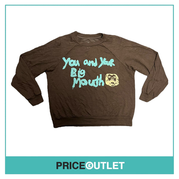 Creative Growth for Everybody - 'You and Your Big Mouth' Dark Grey Jumper - Size S - BRAND NEW WITH TAGS