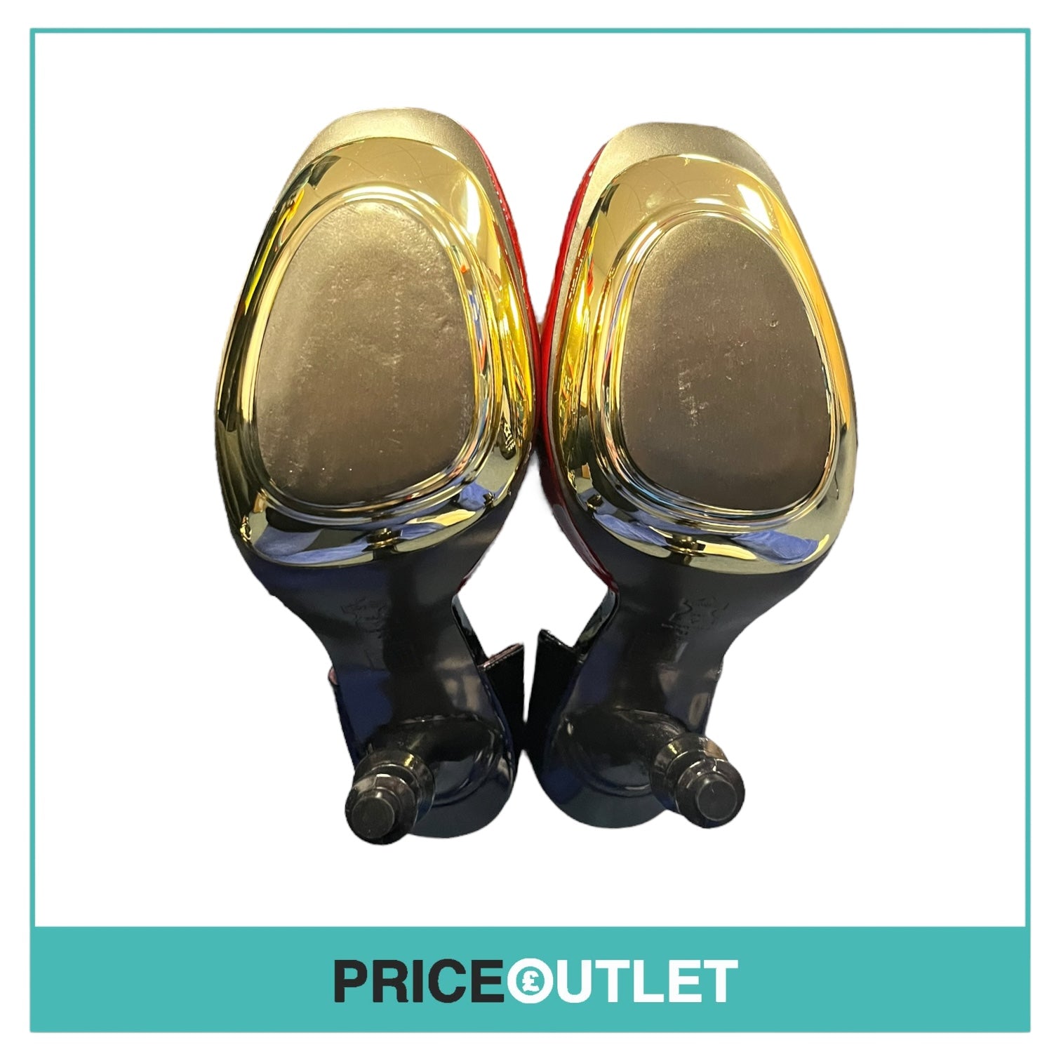 Michael Lewis - Red and Black Heels with Knot Detailing - Size 41 - BRAND NEW