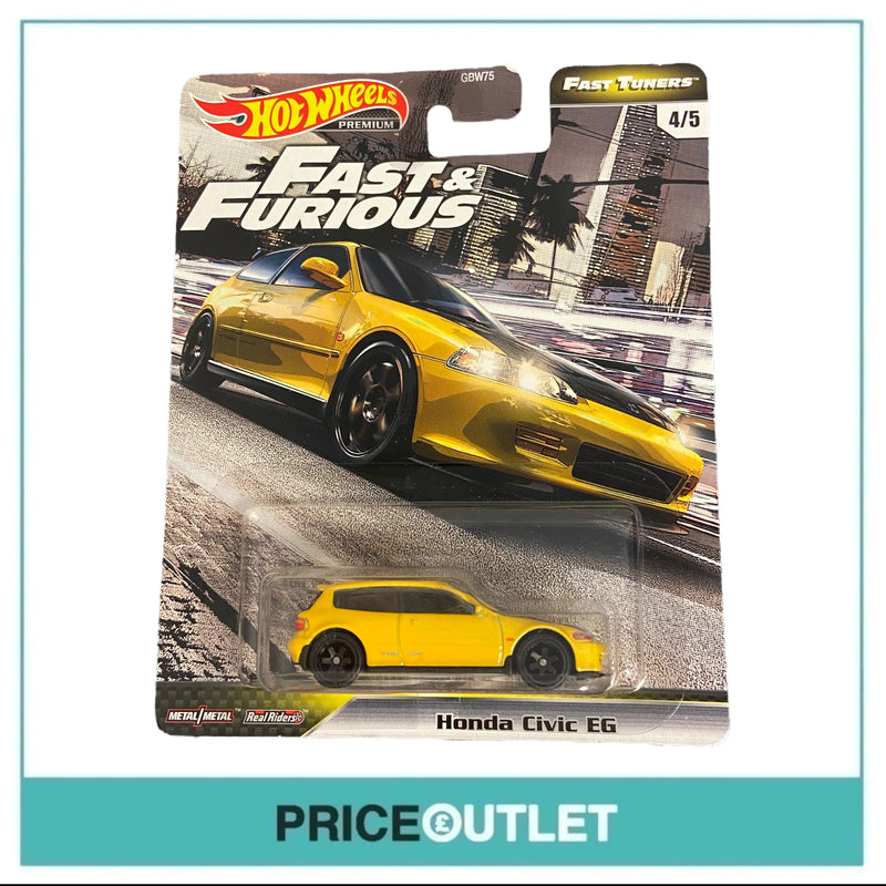 Hot Wheels Fast & Furious - Fast Tuners Honda Civic EG (Yellow) - Damaged Box