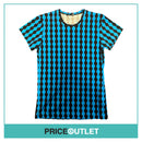 Jonathan Saunders - Blue and Black Wave Digital Printed T-Shirt - Size L - BRAND NEW WITH TAGS