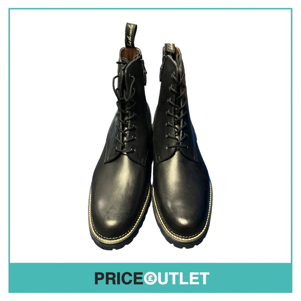 Foot the Coacher - Black Zip Up Plain Boots - Size 9 - BRAND NEW WITH TAGS