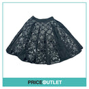 KTZ - Black Embroidery Patchwork Pleated Skirt - Size M - BRAND NEW WITH TAGS