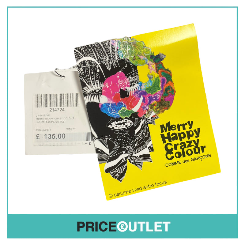 Comme des Garçons Merry Happy Crazy Colour - Ladies Campaign T-Shirt - Size S - BRAND NEW WITH TAGS