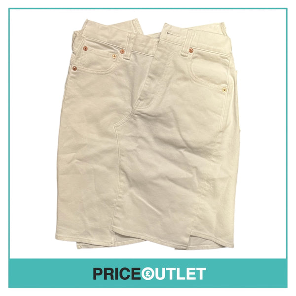 Comme des Garçons Ganryu - Ladies White Asymmetric Skirt - Size XS - BRAND NEW WITH TAGS