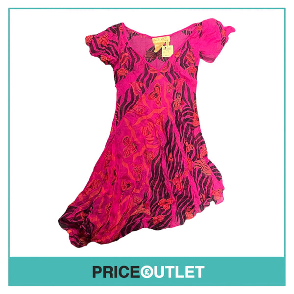 Zandra Rhodes - Pink Floral Sheer Dress - Size 8 - BRAND NEW WITH TAGS