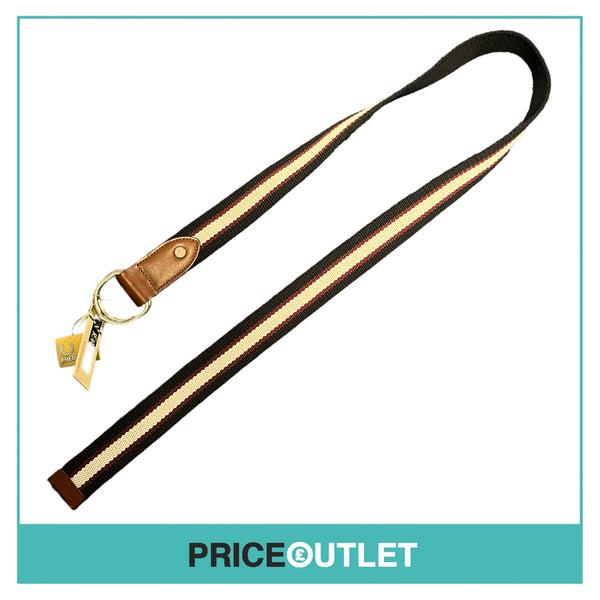 Fred Perry - Navy, Maroon and Ecru Woven Belt - BRAND NEW WITH TAGS