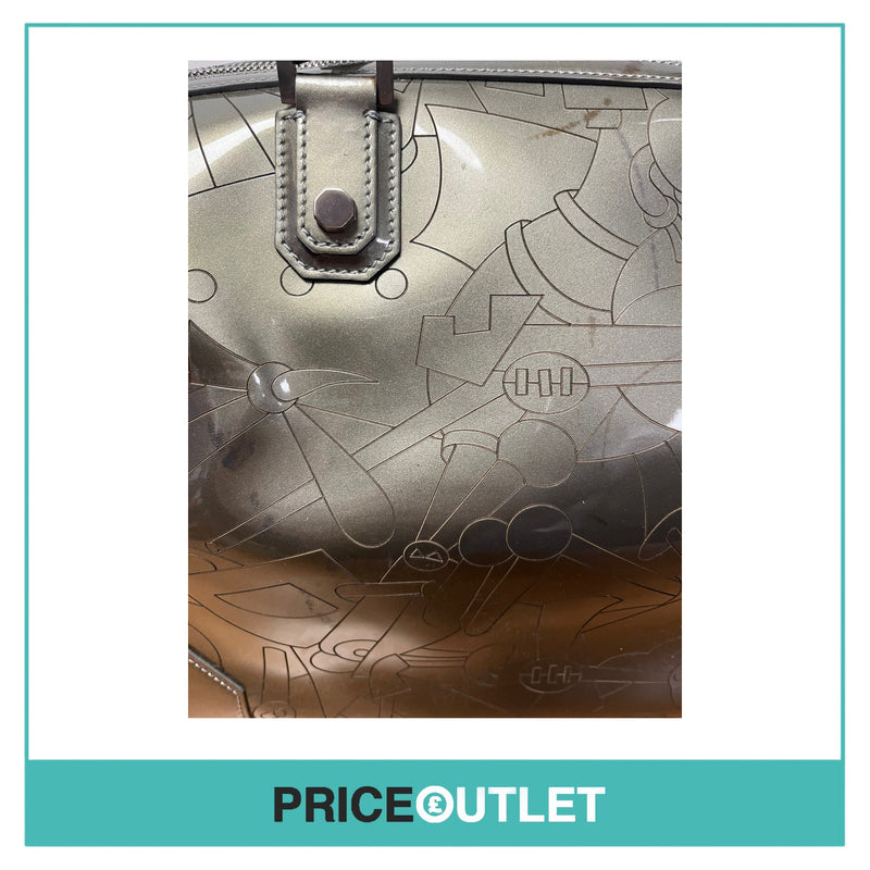 Diane De Maria - Grey Classic Patent Bonnie Bag - BRAND NEW WITH TAGS