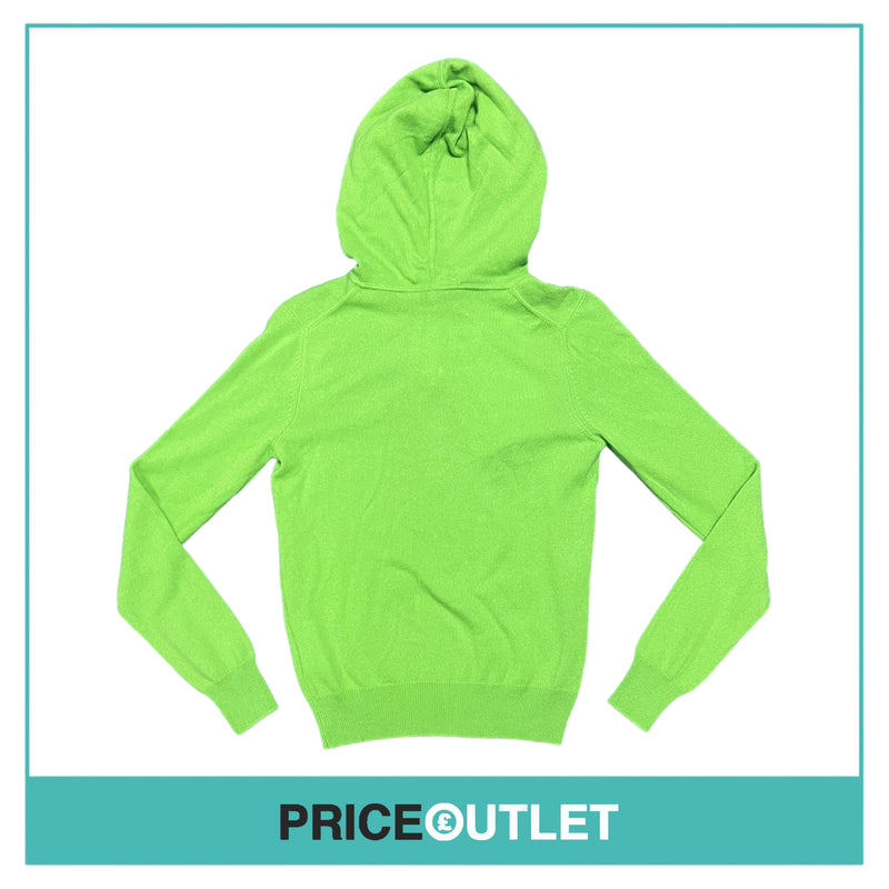Comme des Garçons - Crystal Journery Ladies Green Knit Hoodie with Gem Logo - Size S - BRAND NEW WITH TAGS