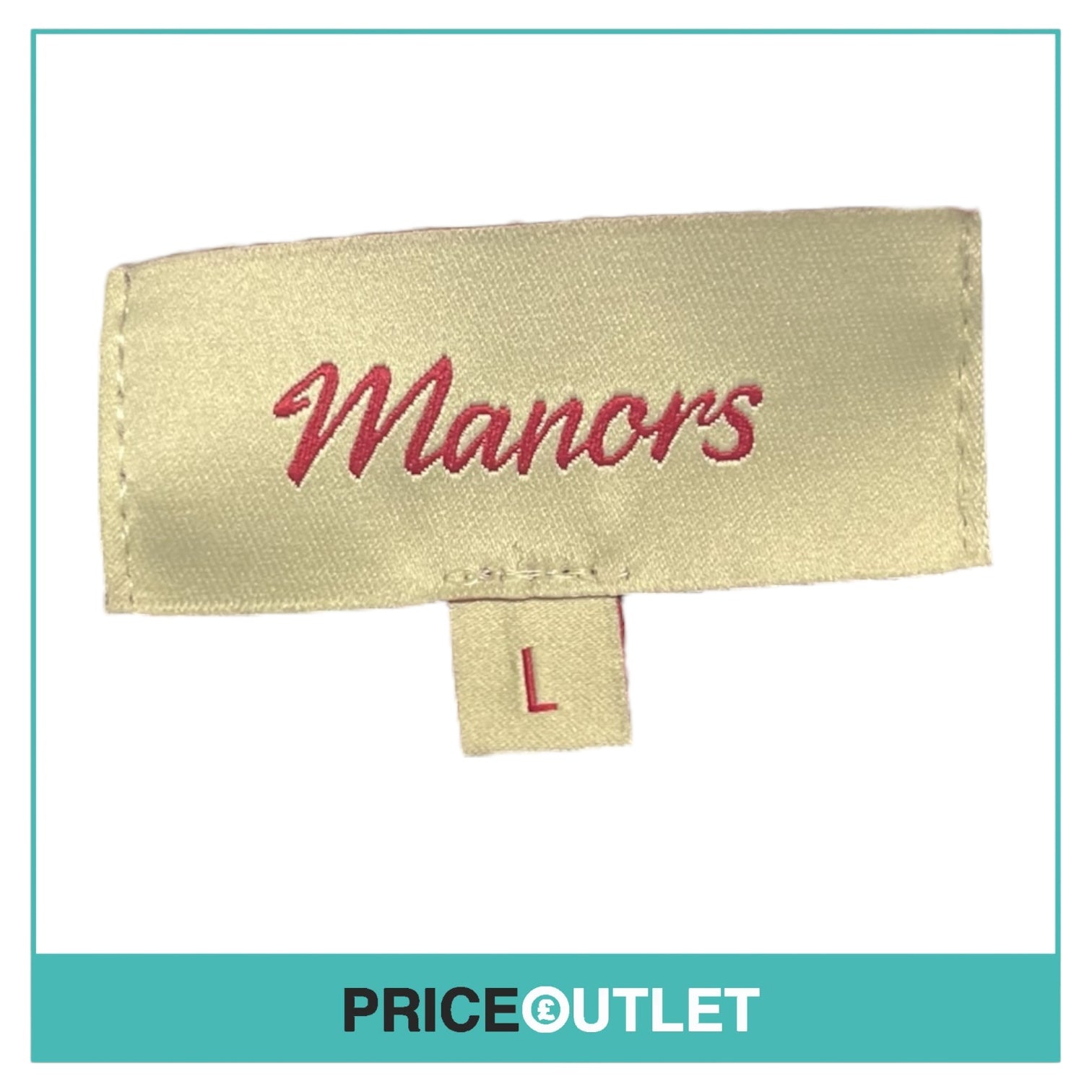 Manors Golf - Polo Shirt - Navy and Burgundy - Size L - BRAND NEW