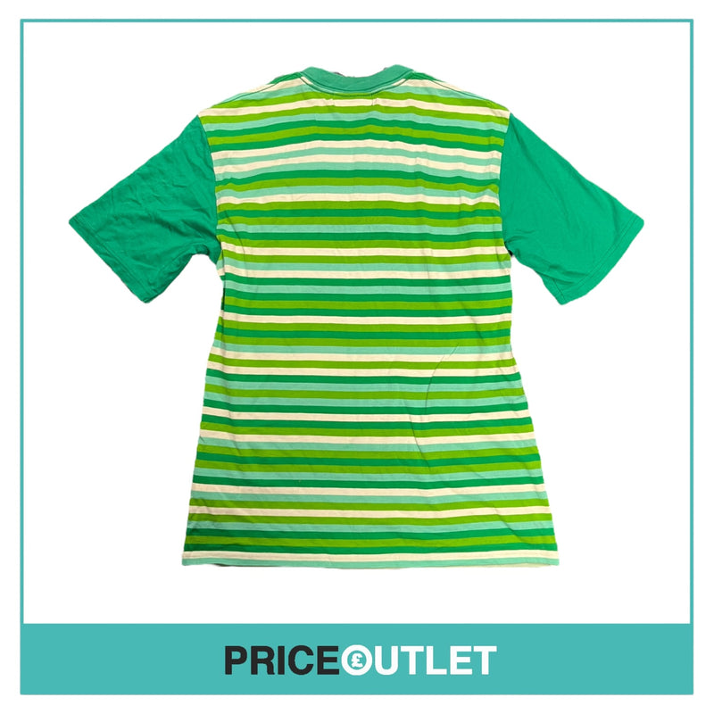 Comme des Garçons Ganryu - Mens Green Striped T-Shirt - Size S - BRAND NEW WITH TAGS