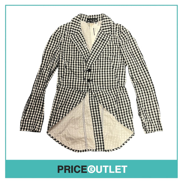 Comme des Garçons Black - Black and White Gingham Blazer - Size S - BRAND NEW WITH TAGS