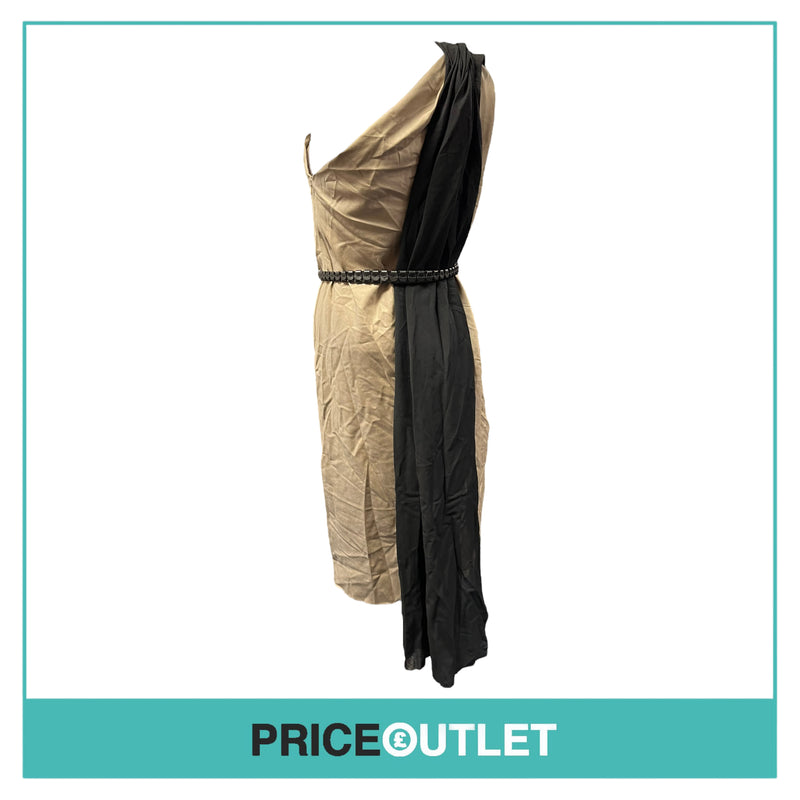 David Szeto - Sari Inspired Dress with Belt - Size 40 - BRAND NEW WITH TAGS