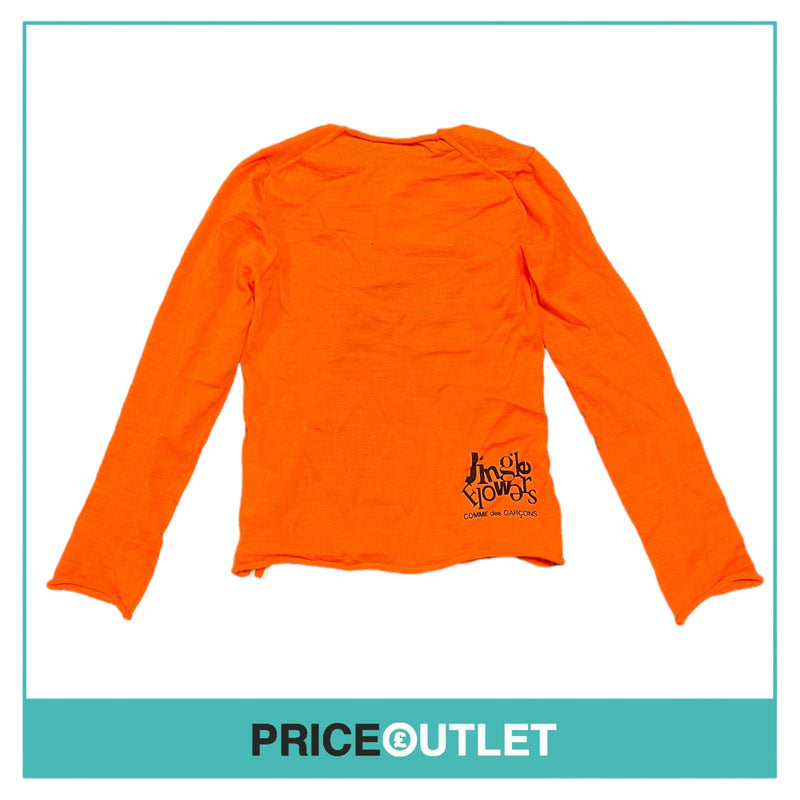 Comme des Garçons Jingle Flowers - Mens Orange Jumper - Size L - BRAND NEW WITH TAGS