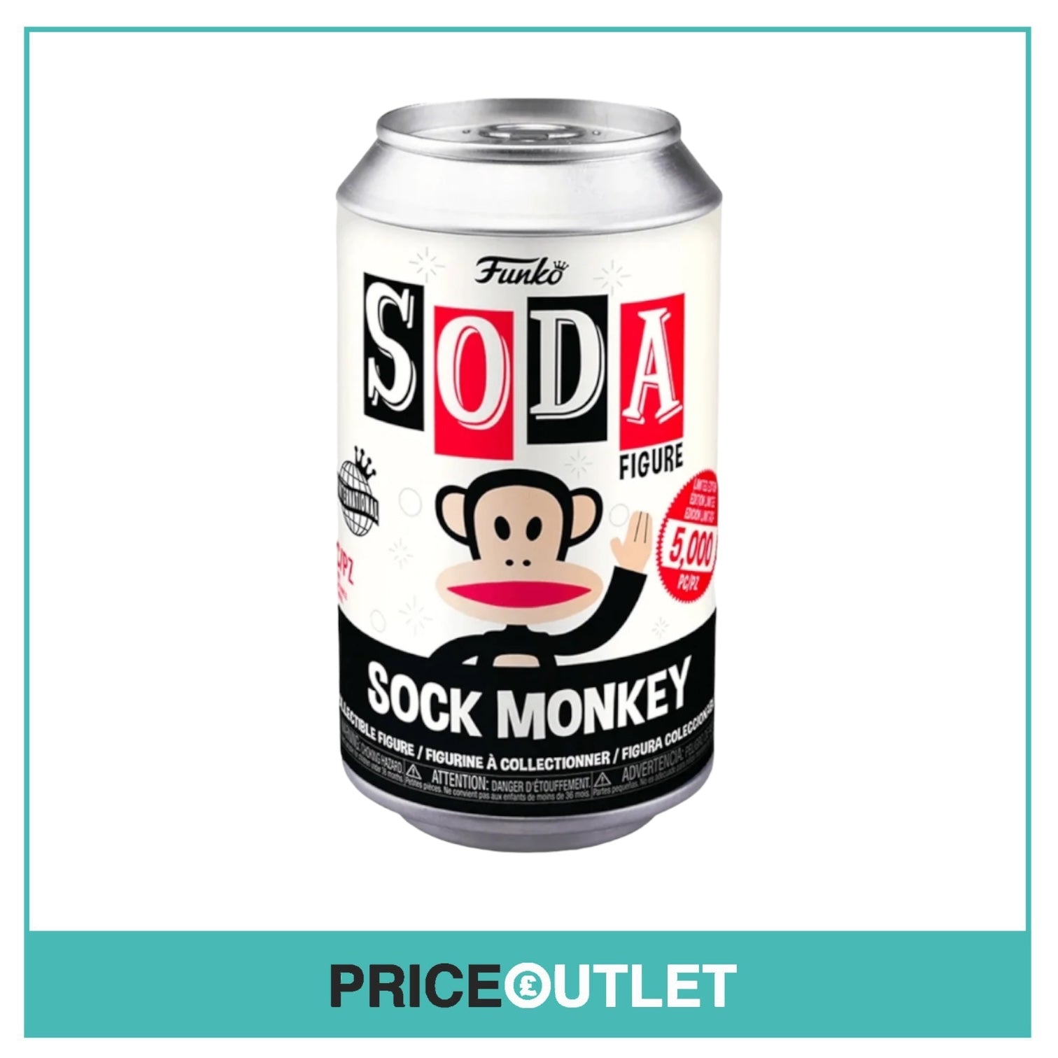 Sock Monkey -  Funko Soda Vinyl Figure! -Paul Frank - International LE5000pcs -  Box Of 6 - Brand New