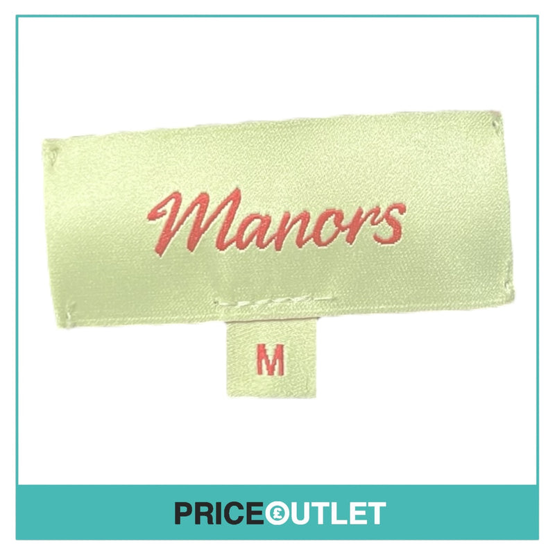 Manors Golf - Check Knit Polo Shirt - Brown - Size M - BRAND NEW