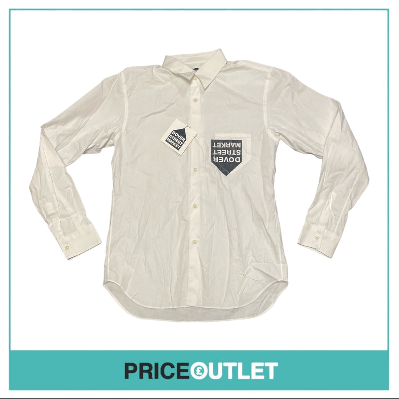 Dover Street Market - Mens White Upside Down Logo Shirt - Size M - BRAND NEW WITH TAGS