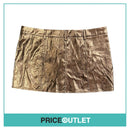 Pretty Little Thing - Gunmetal Metallic Crinkle Faux Leather Micro Mini Skirt - Size 14 - BRAND NEW WITH TAGS