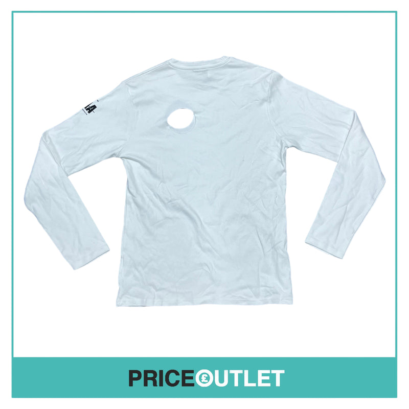 Designers Against Aids - Graphic Long Sleeve Top with Cut Outs - Size M - BRAND NEW WITH TAGS