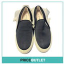 Joshua Sanders - Navy Satin Slip On Shoes with White Ruffles - Size 36 - BRAND NEW