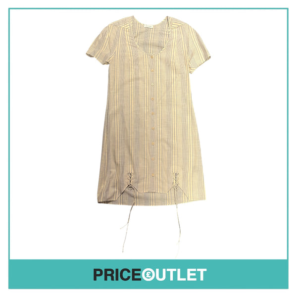 Blouson Noir - Cream and Blue Striped Dress with Tie Details - Size S - BRAND NEW WITH TAGS