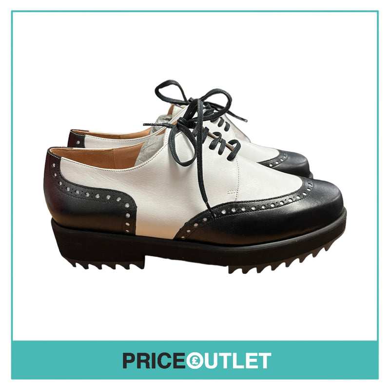 Robert Clergerie - Black and White Chunky Brogues - Size 39 - BRAND NEW WITH TAGS