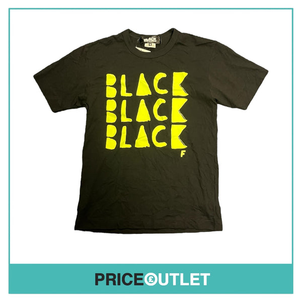 Comme des Garçons Black - Mens Black and Yellow T-Shirt - Size S - BRAND NEW WITH TAGS