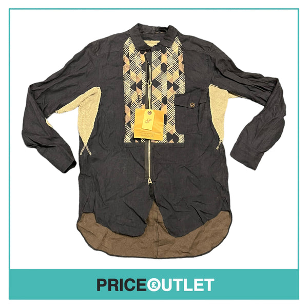 Soloist - Navy and Pink Zip Shirt - Size S - BRAND NEW WITH TAGS