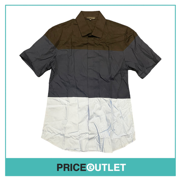 Jonathan Saunders - Blue and Black Colour Block Shirt - Size 50 - BRAND NEW WITH TAGS