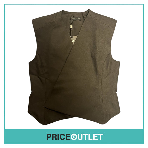 Maniere De Voir - Black Tailored Wrap Waistcoat - Size 10 - BRAND NEW WITH TAGS