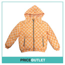 The Ragged Priest - Orange and Pink Checkerboard Puffer Jacket - Size M - BRAND NEW