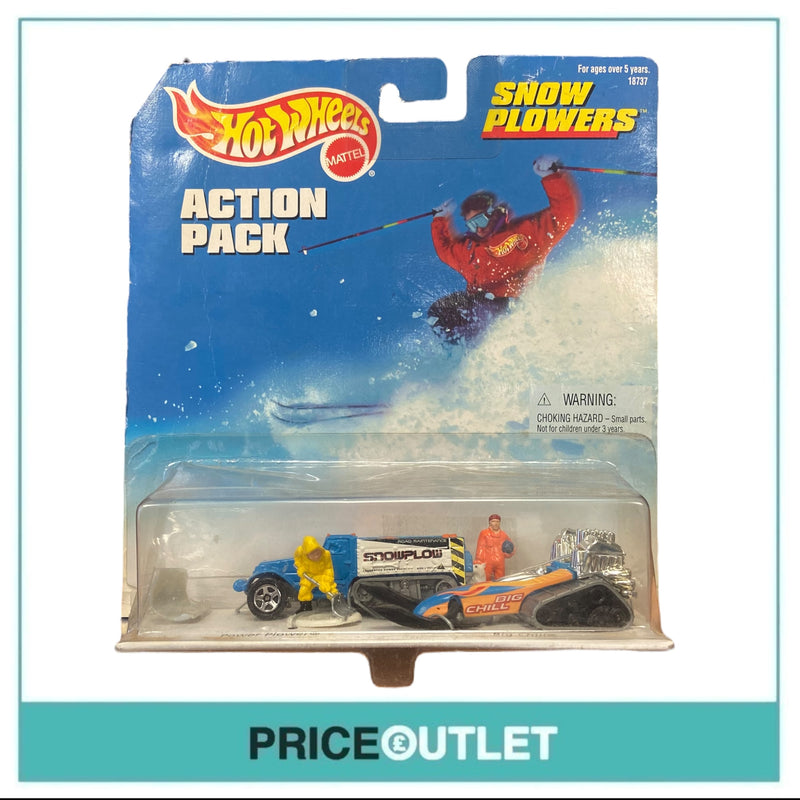 Hot Wheels Action Pack Snow Plowers - Power Plower & Big Chill 2 Pack - Damaged Box