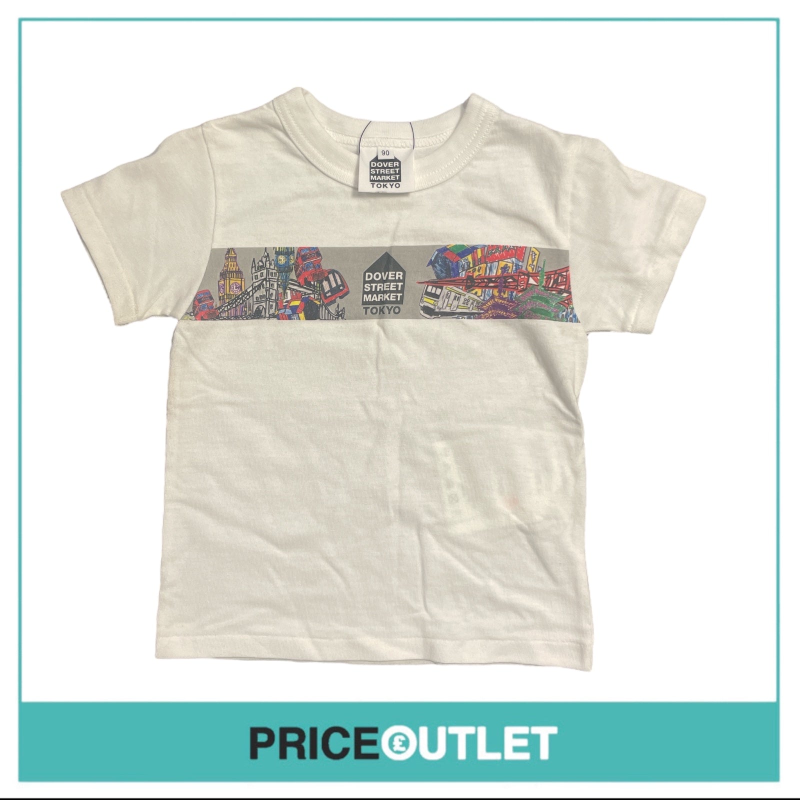 Dover Street Market - Original Children’s White T-Shirt - Size 90 - BRAND NEW WITH TAGS