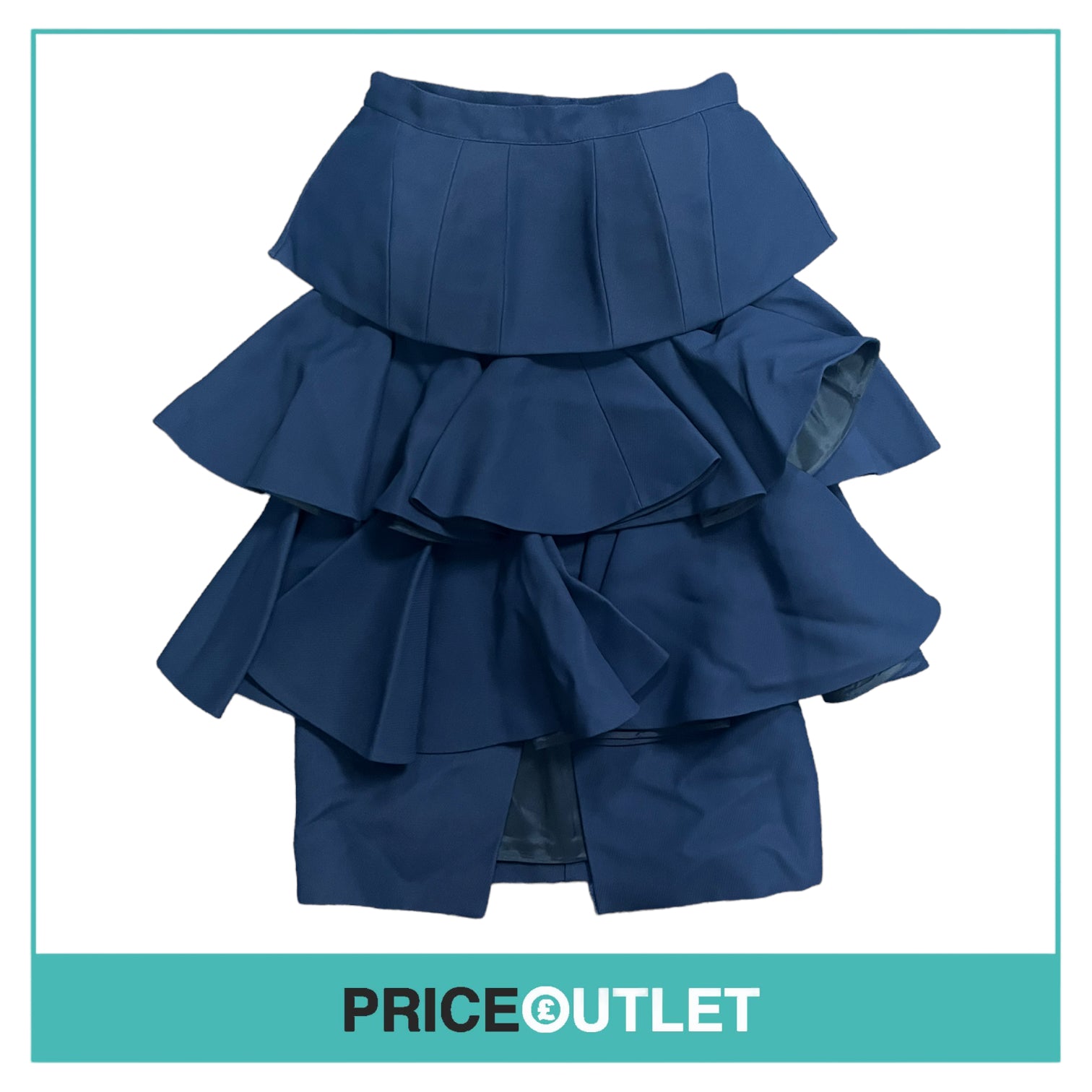 Lena Lumelsky - Navy Stella Skirt with Bustle - Size 36 - BRAND NEW