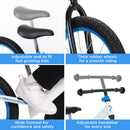 BIXE - Blue Pro Balance Bike for Big Kids and Kids with Special Needs - 16inch  No Pedal Glide Training Bicycle for Children Ages 5,6,7,8.