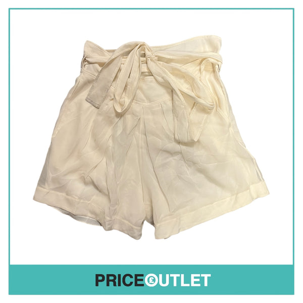 PHI - Ivory Pleated Wrap Shorts - Size XS - BRAND NEW WITH TAGS