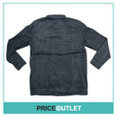 BLK DNM - Black Oversized Denim Jacket with Zip Details - Size S - BRAND NEW WITH TAGS