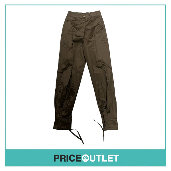 Yves Saint Laurent - Black Satin Trousers with Drawstring Hems - Size 36 - BRAND NEW WITH TAGS