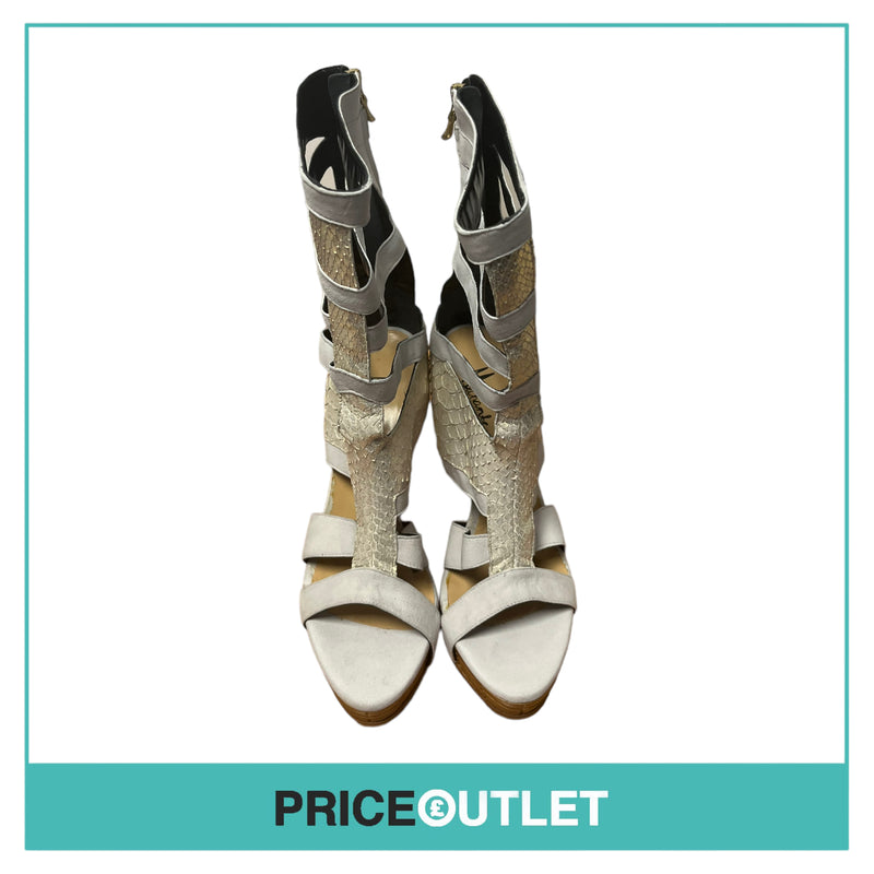 Méchante - White Cut Out Heeled Boots - Size 39 - BRAND NEW WITH TAGS