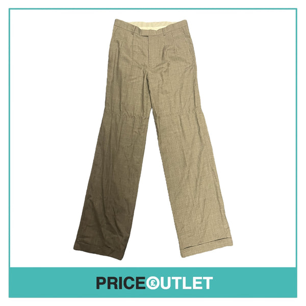 Casely-Hayford - Grey Check Wide Leg Trousers - Size 40 - BRAND NEW WITH TAGS