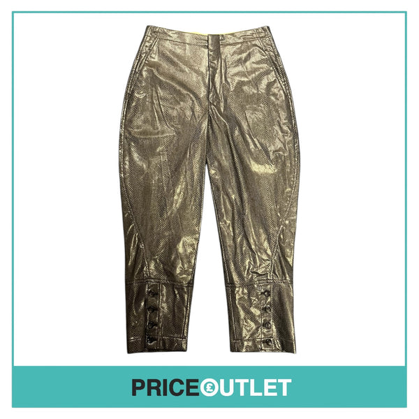 Comme des Garçons - Ladies Black Snake Skin Cropped Trousers - Size M - BRAND NEW WITH TAGS