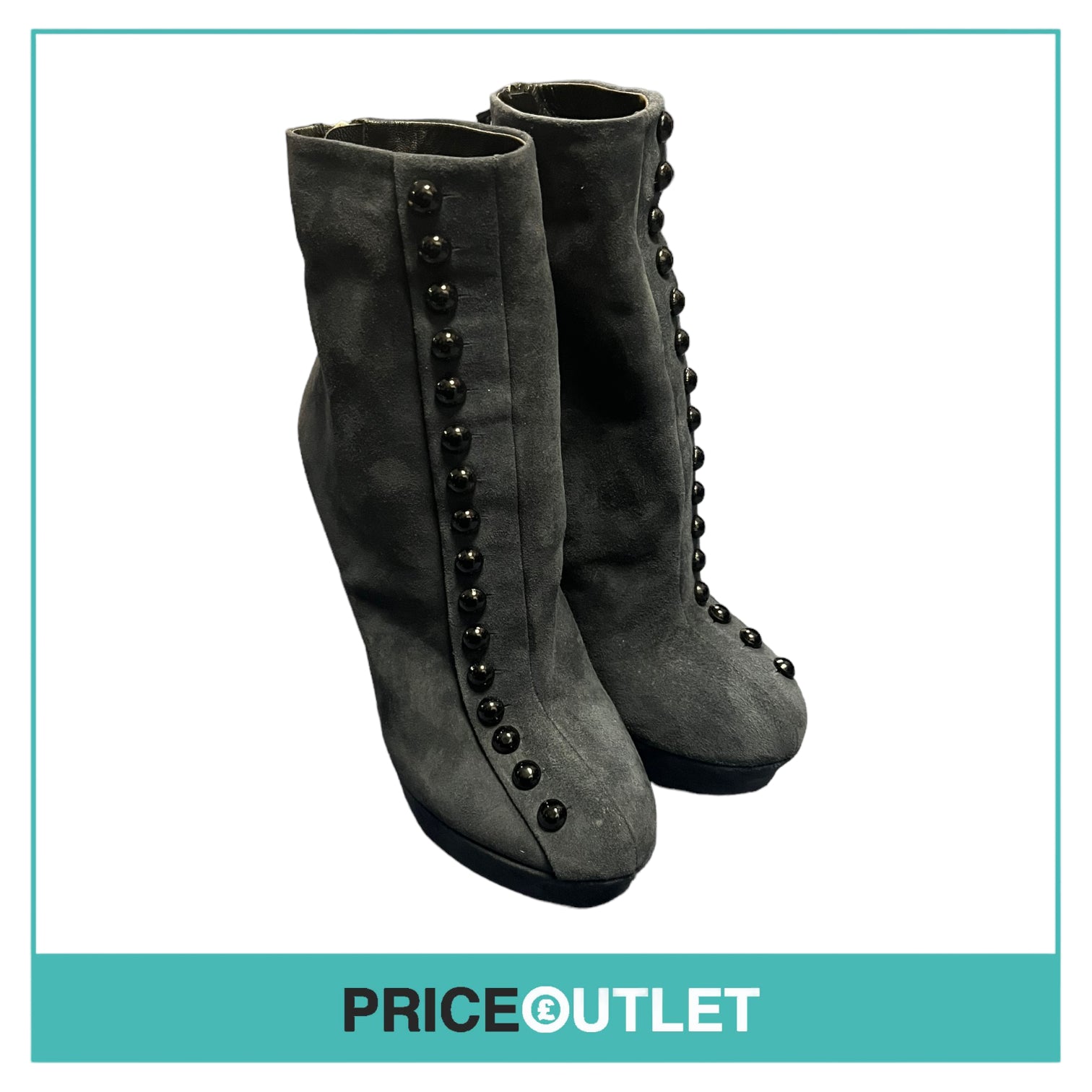 Alaia - Grey Suede Boots - Size 36 - BRAND NEW