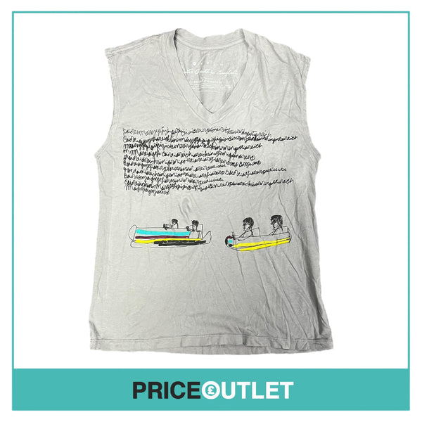 Creative Growth For Everybody - Boats Grey Muscle Top - Size XS - BRAND NEW WITH TAGS