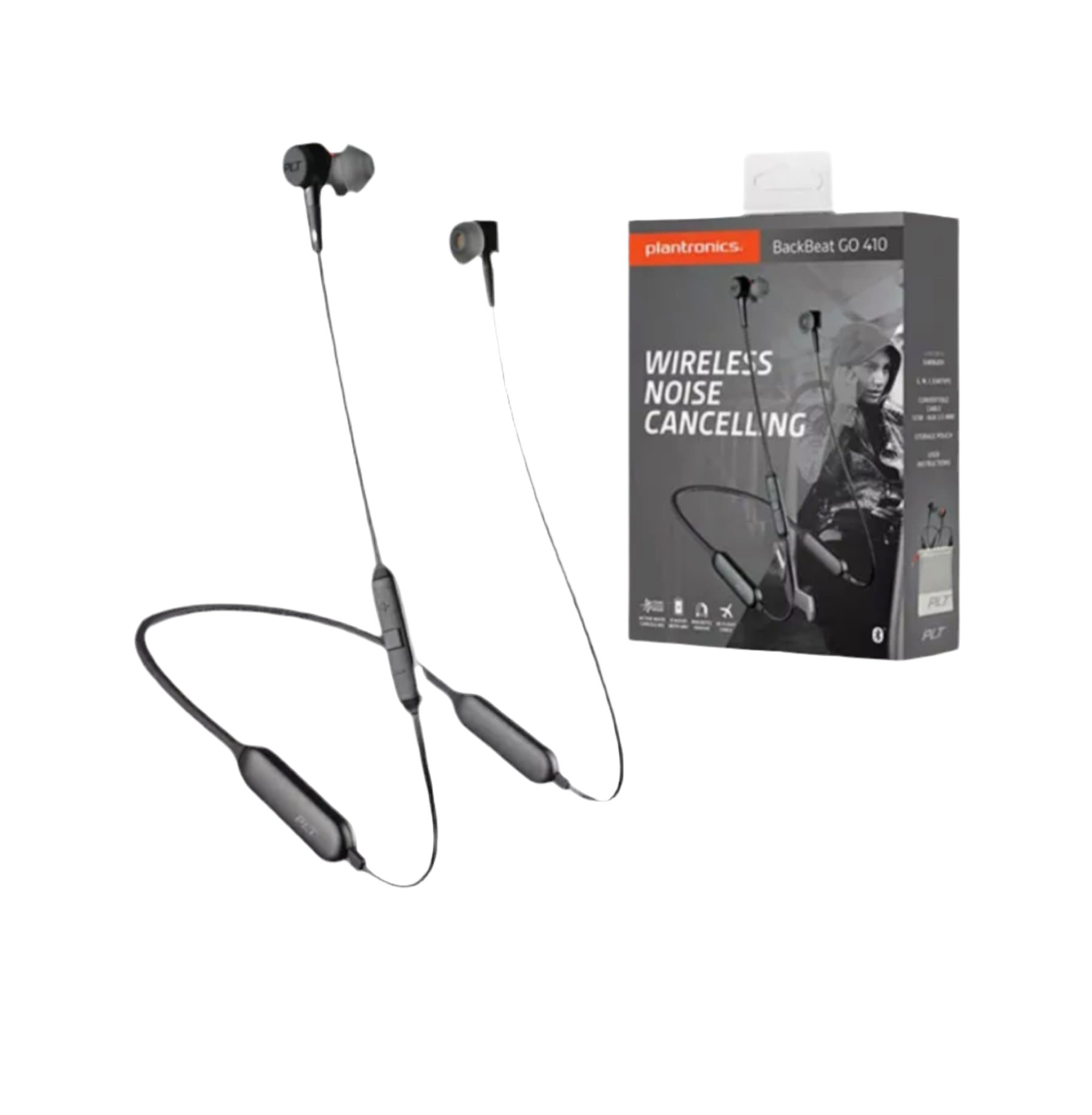 Plantronics BackBeat GO 410 Wireless Noise Cancelling Bluetooth Earbuds - BRAND NEW