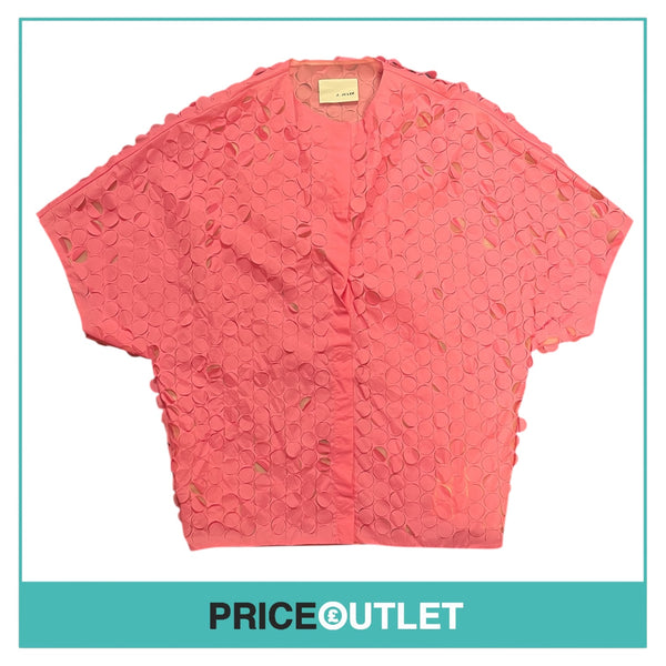 JJS LEE - Pink Laser Cut T-Shaped Raincoat - Size 8 - BRAND NEW WITH TAGS