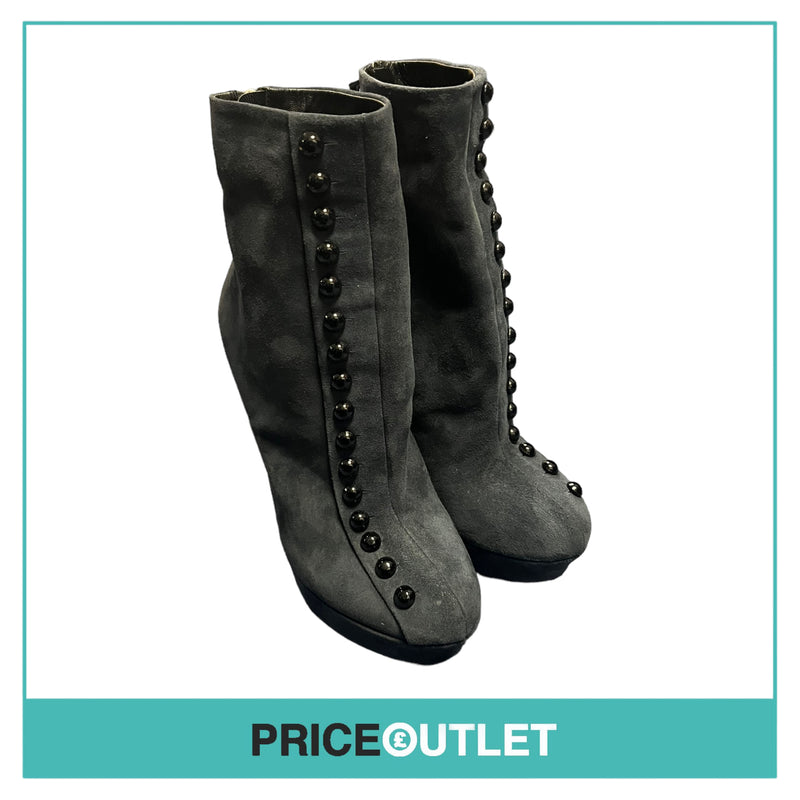 Alaia - Grey Suede Boots - Size 40 - BRAND NEW WITH TAGS