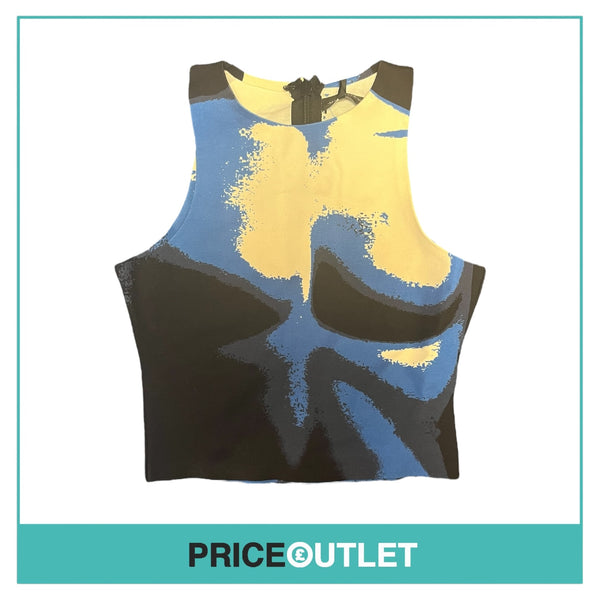 Maniere de Voir - White Blue and Black Body Paint Racer Top - Size 6 - BRAND NEW WITH TAGS
