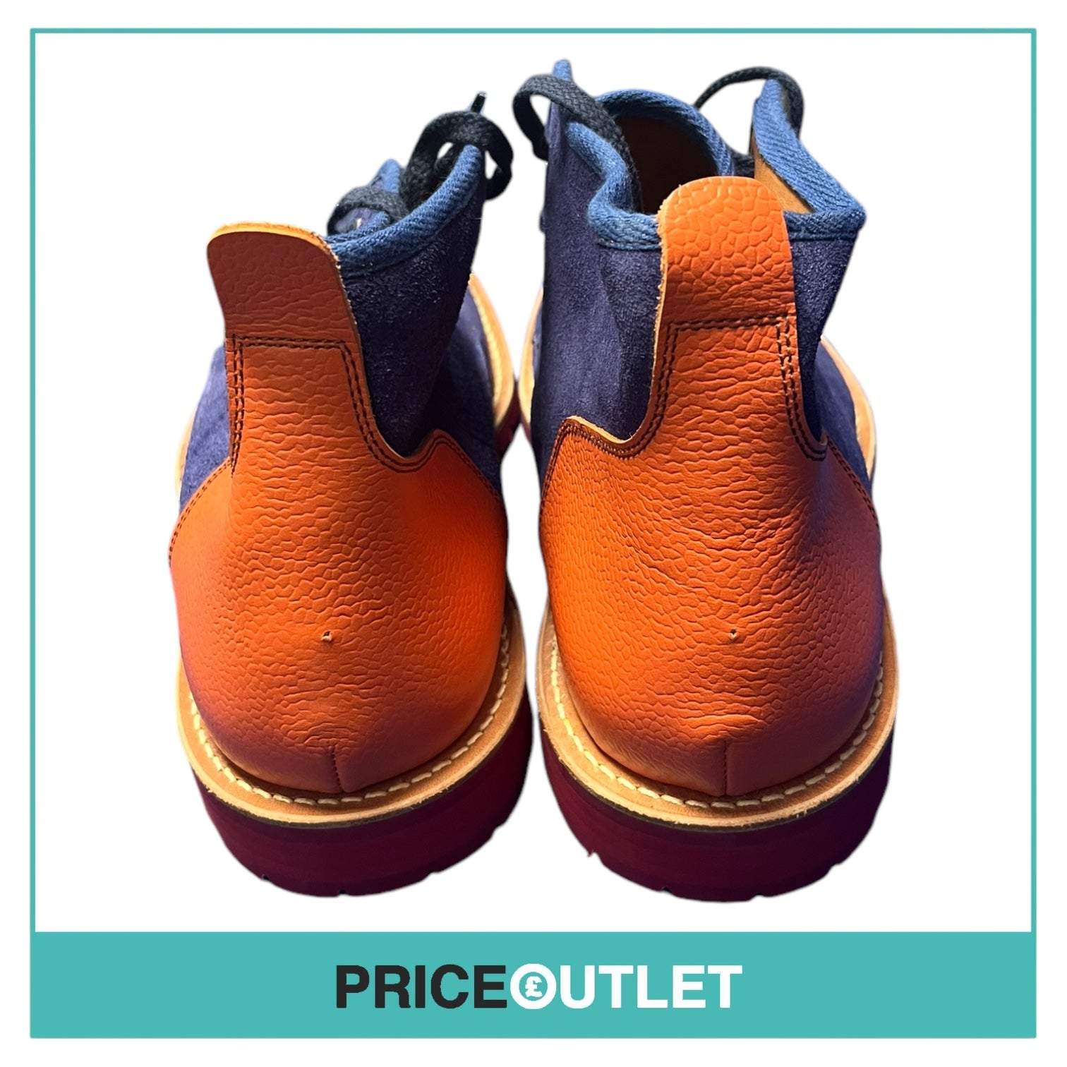 Comme des Garçons Junya Watanabe Man - Navy Suede and Orange Boots - Size M - BRAND NEW