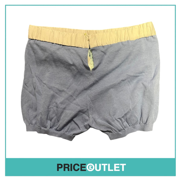 Sacai Luck - Blue Shorts with Grey Waistband - Size 2 - BRAND NEW WITH TAGS